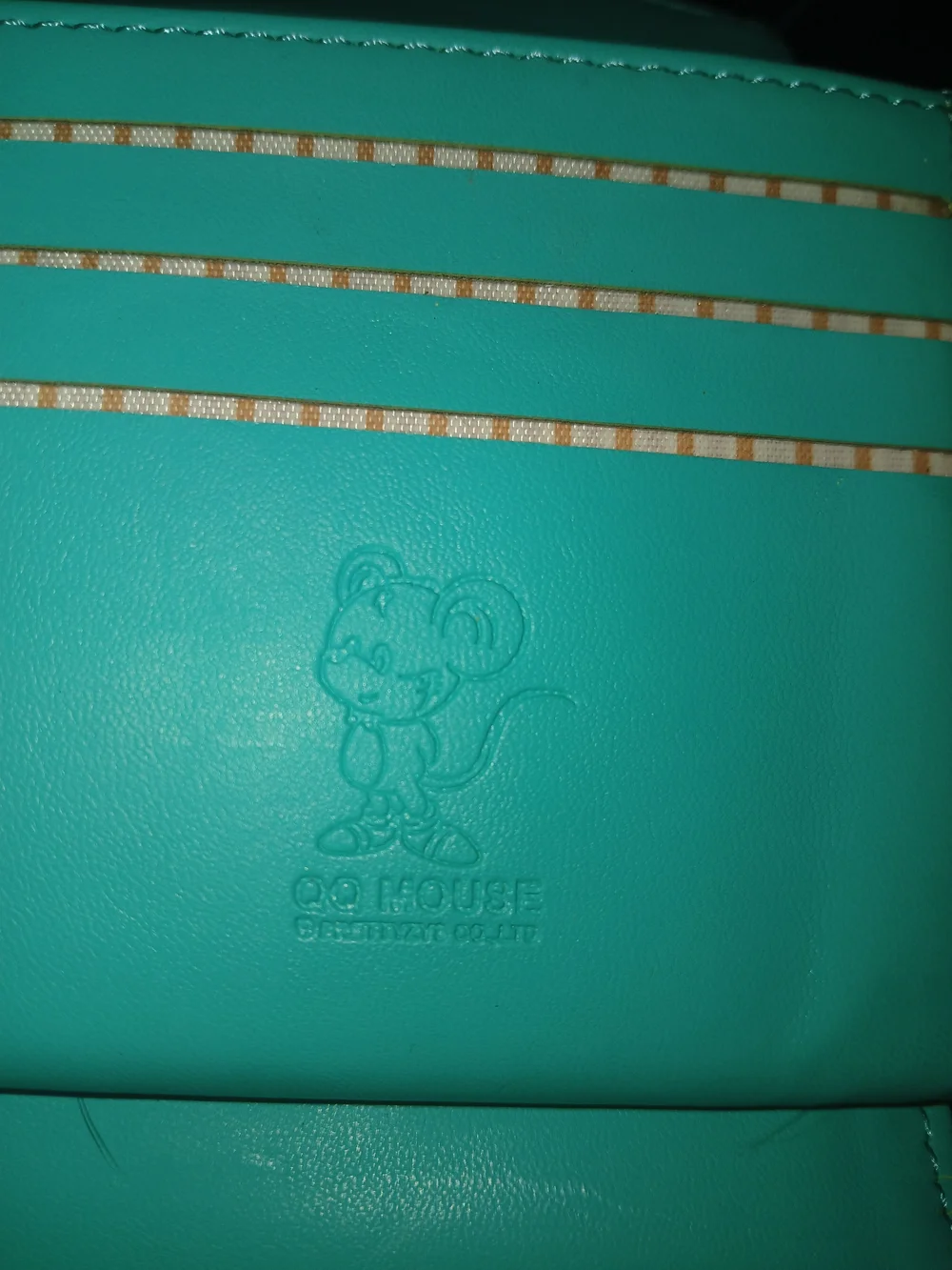 Disney Aqua Blue Wallet with Gold Mickey Accent
